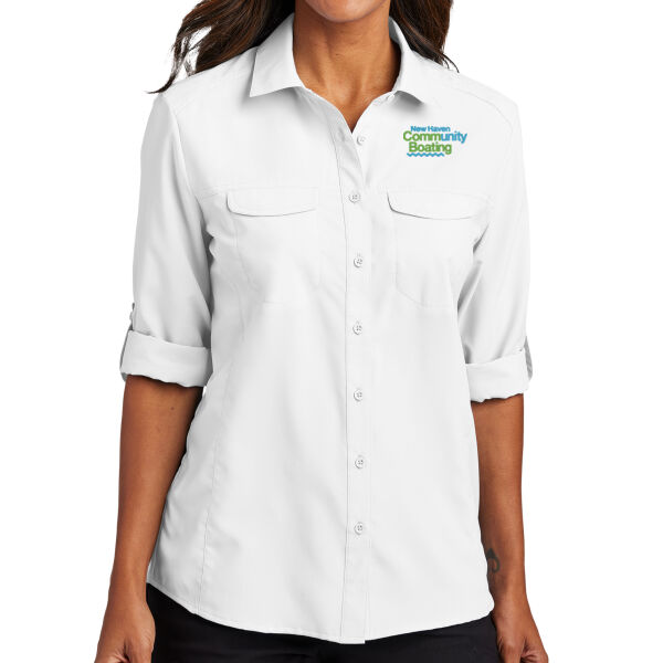 New Haven Community Boating Embroidered - Women's Long Sleeve UV Daybreak Shirt Thumbnail